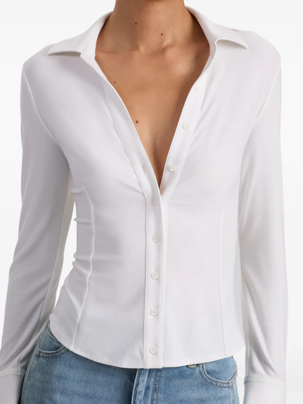 alice + olivia Button-down blouse Wit