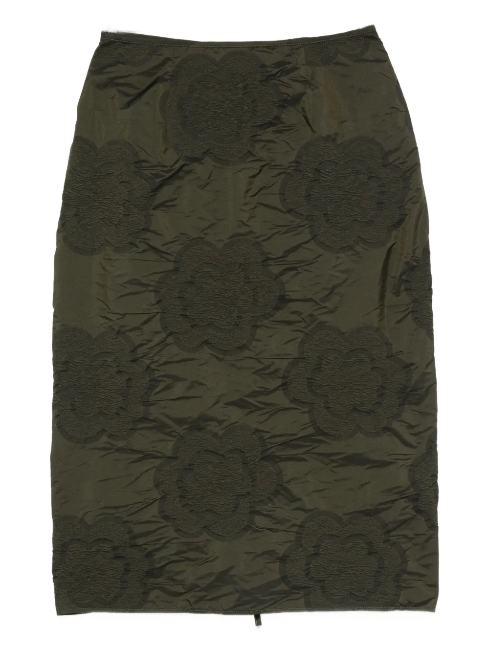 Cecilie Bahnsen flower-motif pencil skirt Groen