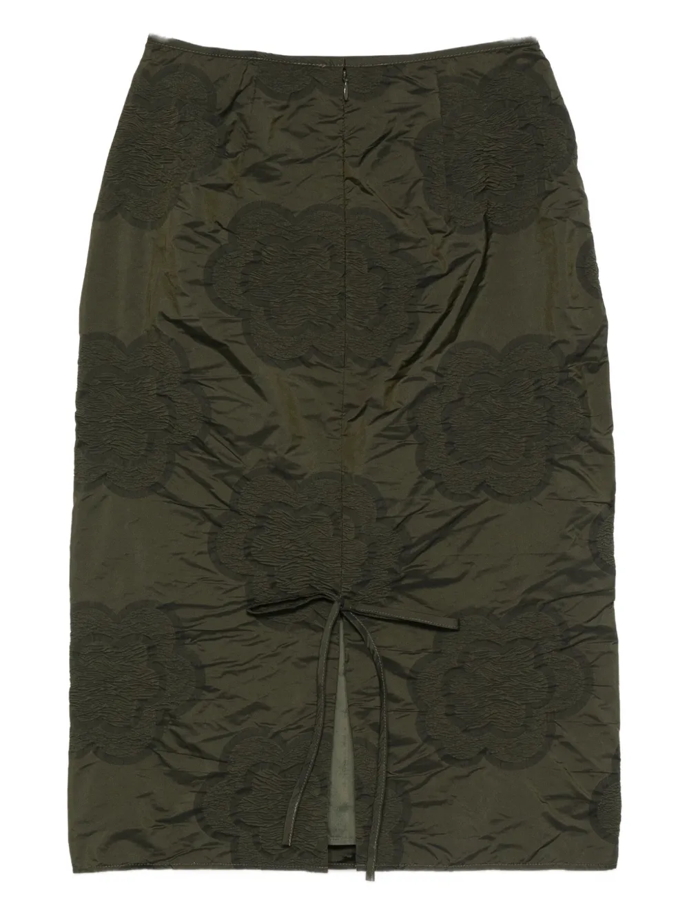 Cecilie Bahnsen flower-motif pencil skirt Groen