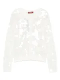 Max Mara sequin-embellished cardigan - White