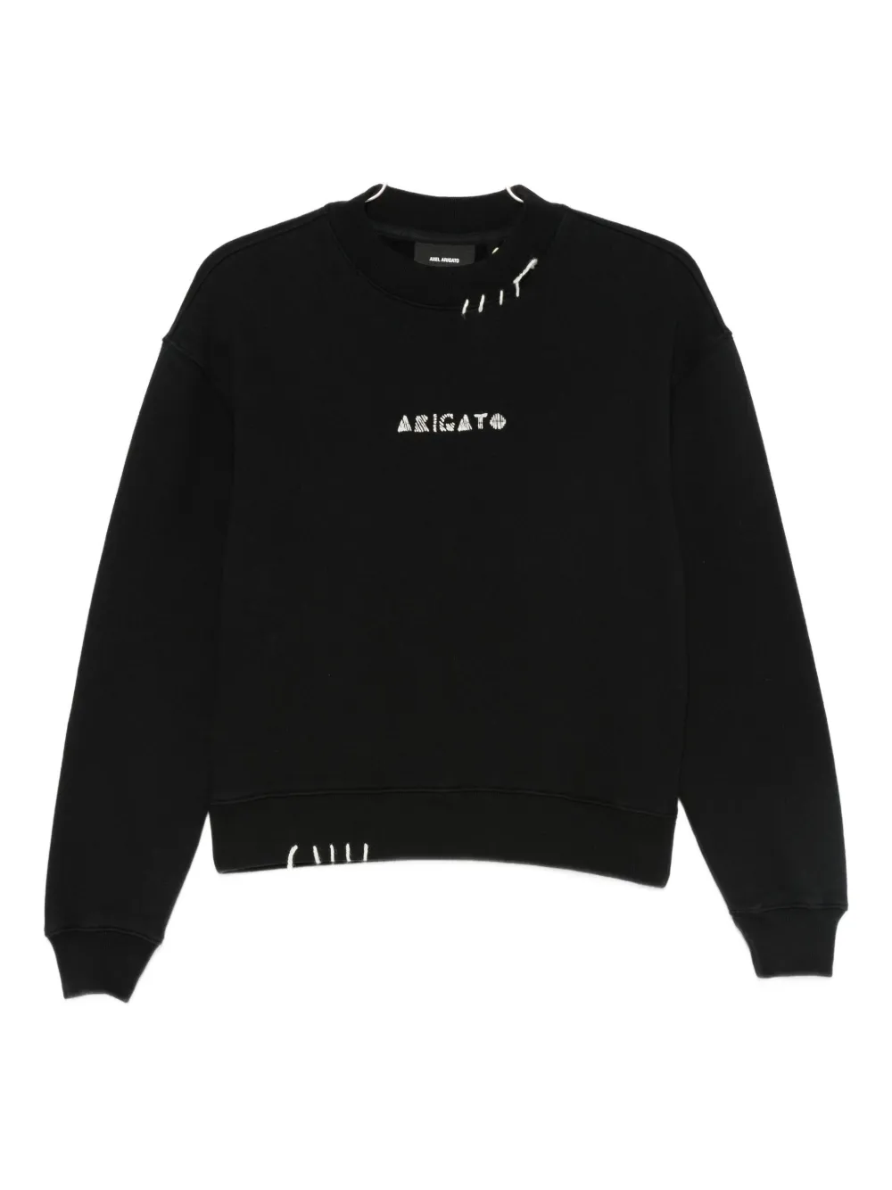 Axel Arigato Loops Embroidered-detail Crew-neck Sweatshirt In Black