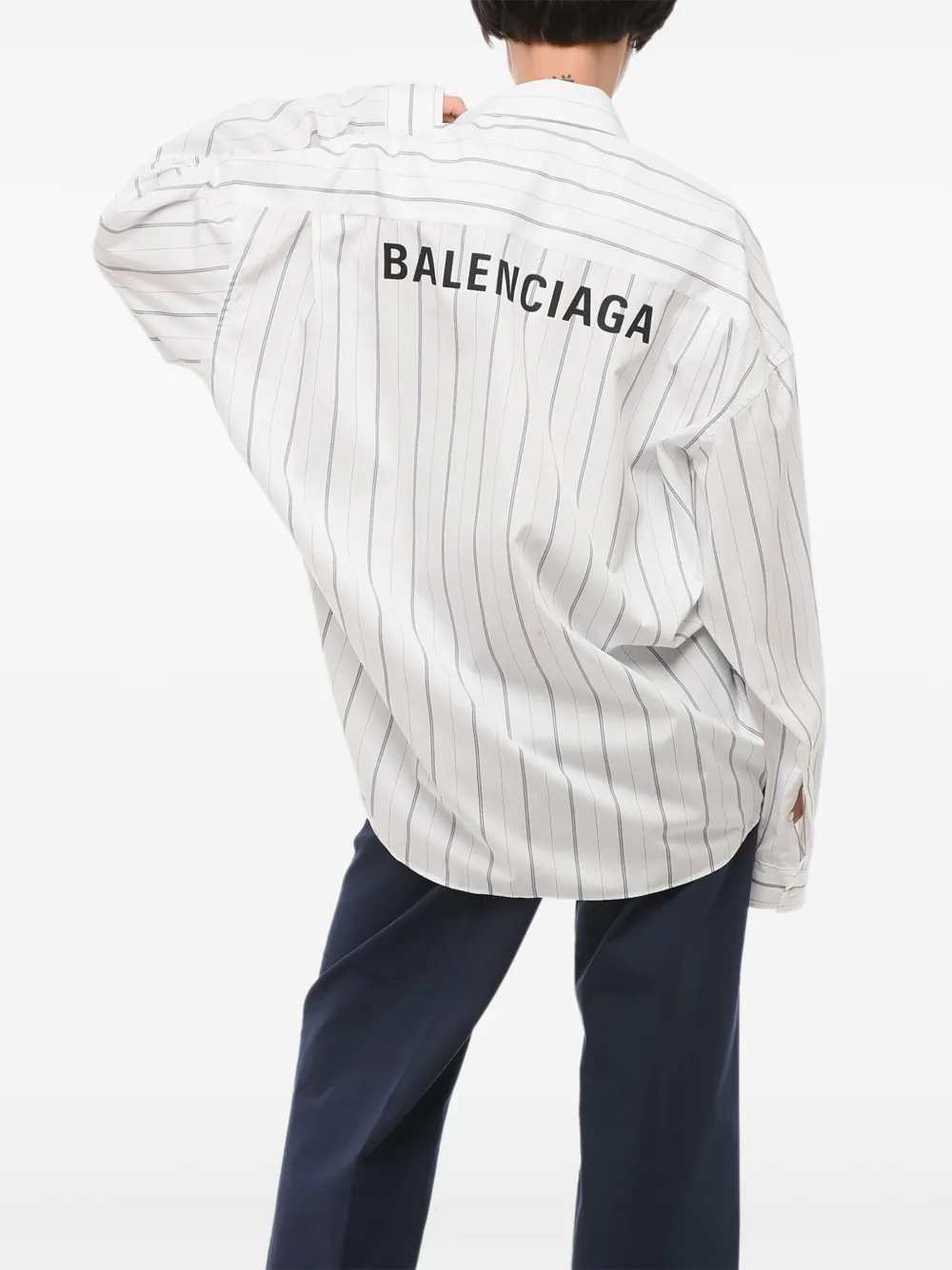 Balenciaga Overhemd met logo Wit