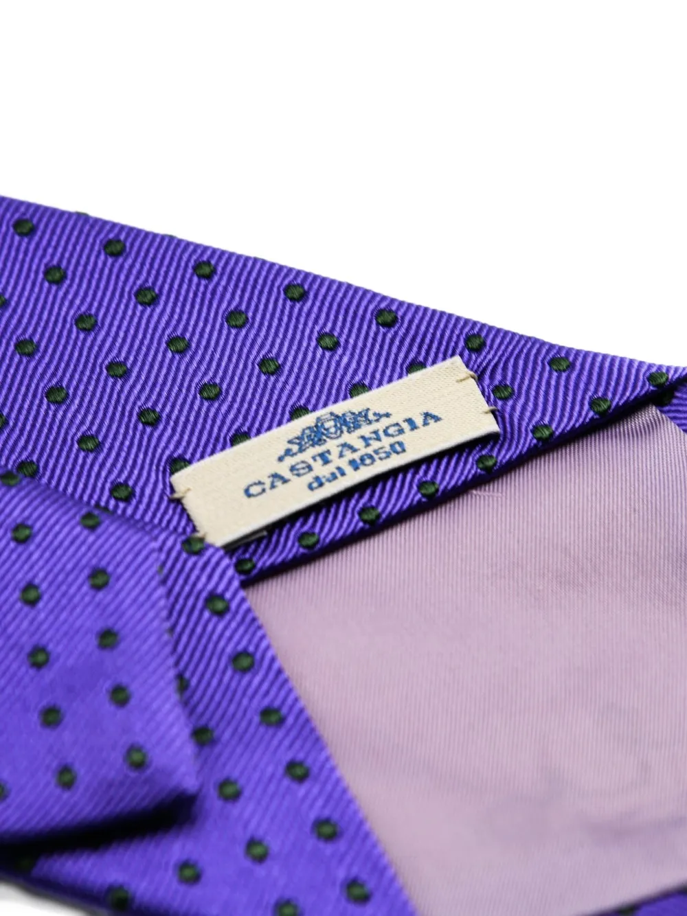 Castangia polka-dot silk tie Paars