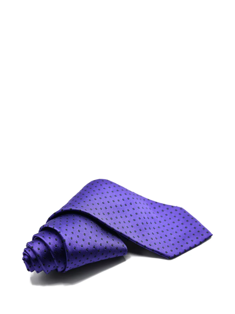  Castangia Polka-dot Silk Tie - Purple 