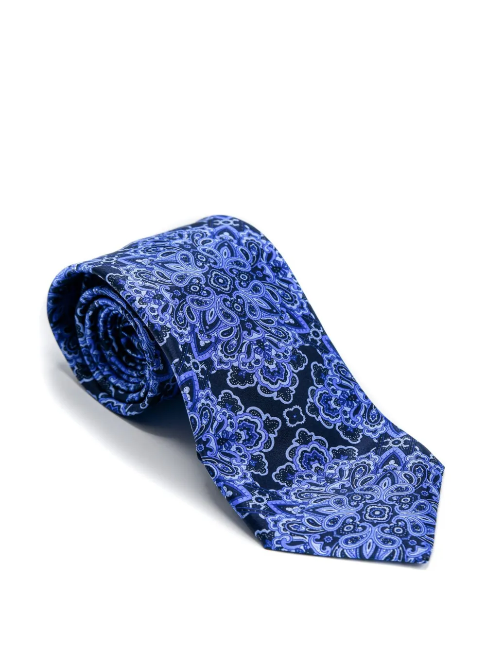 Stefano Ricci paisley patterned silk tie Blauw