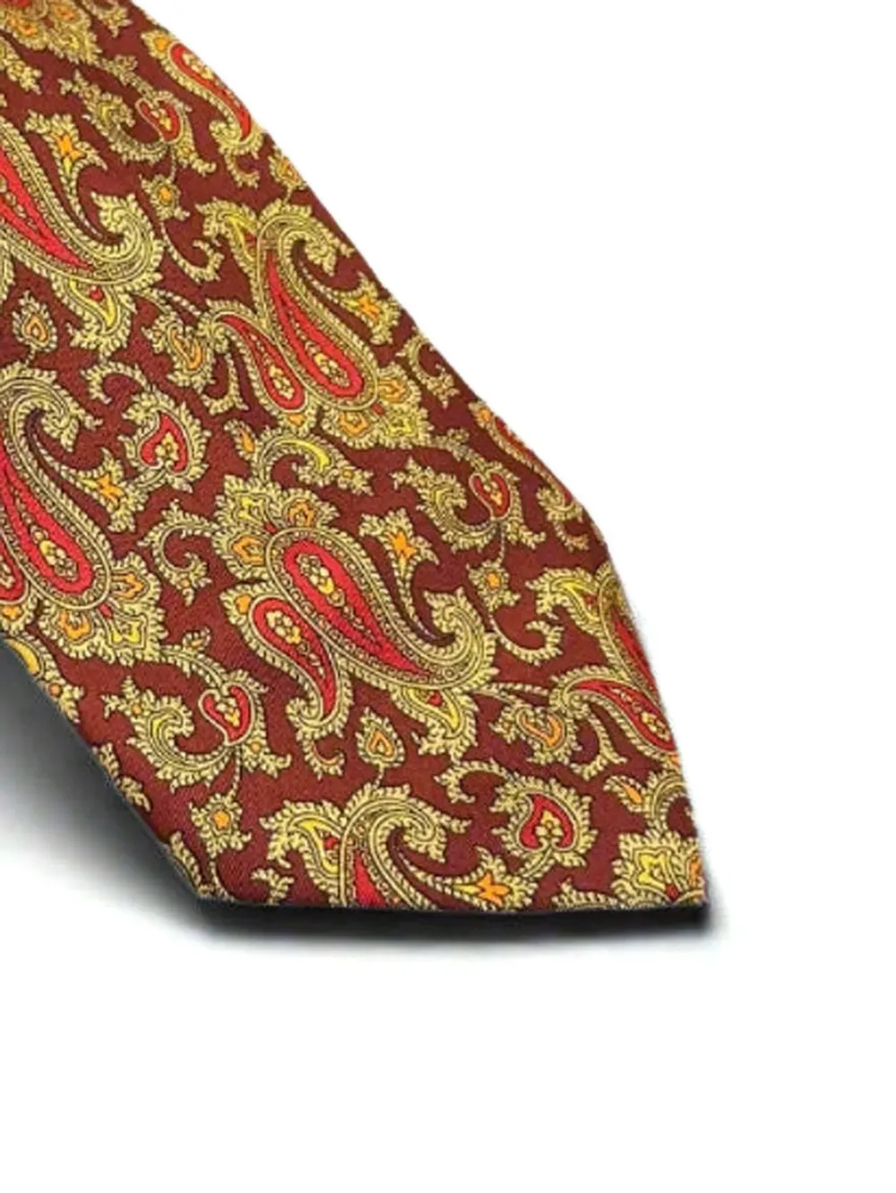 Brioni paisley silk tie Rood