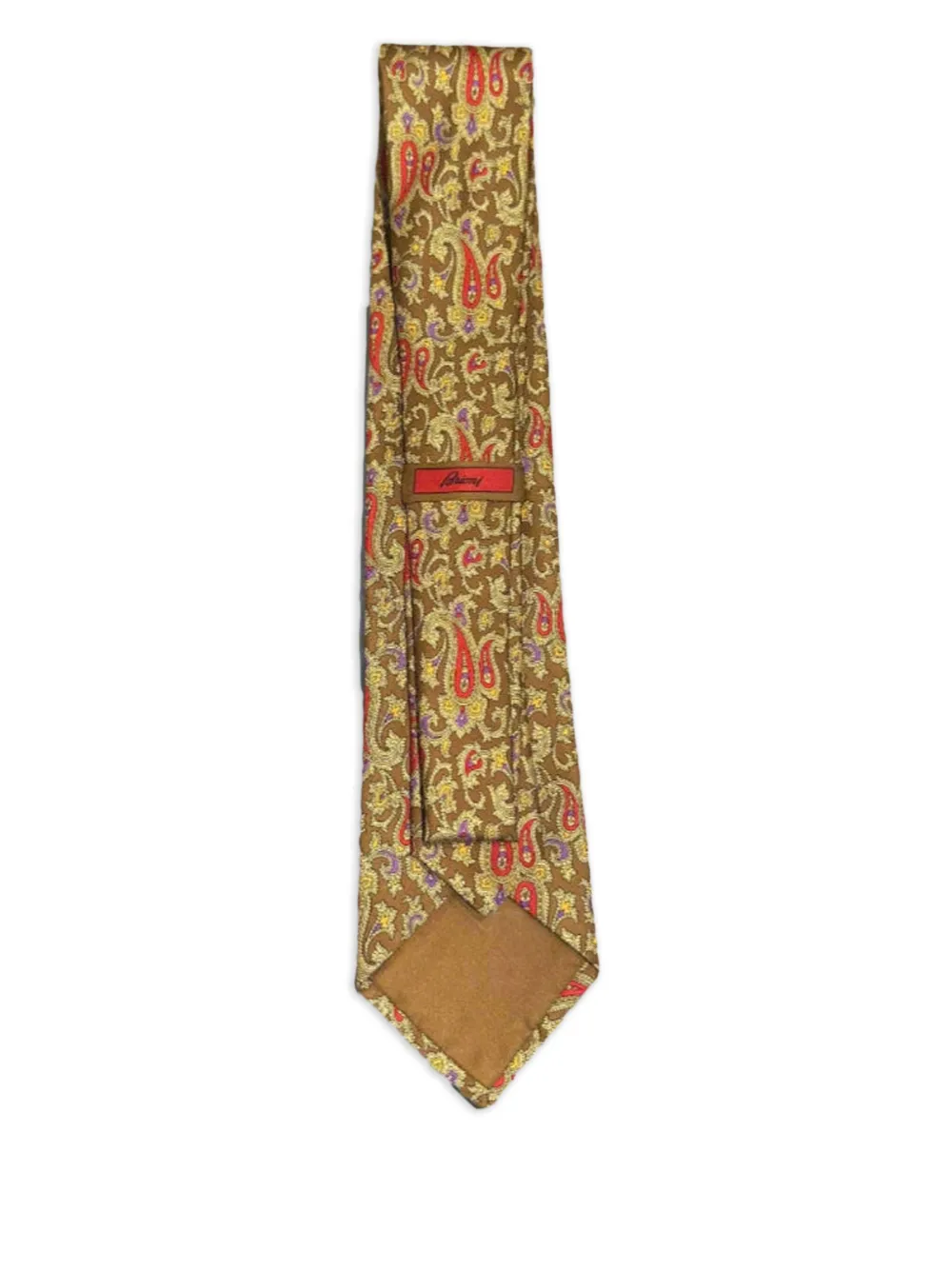 Brioni paisley silk tie Rood