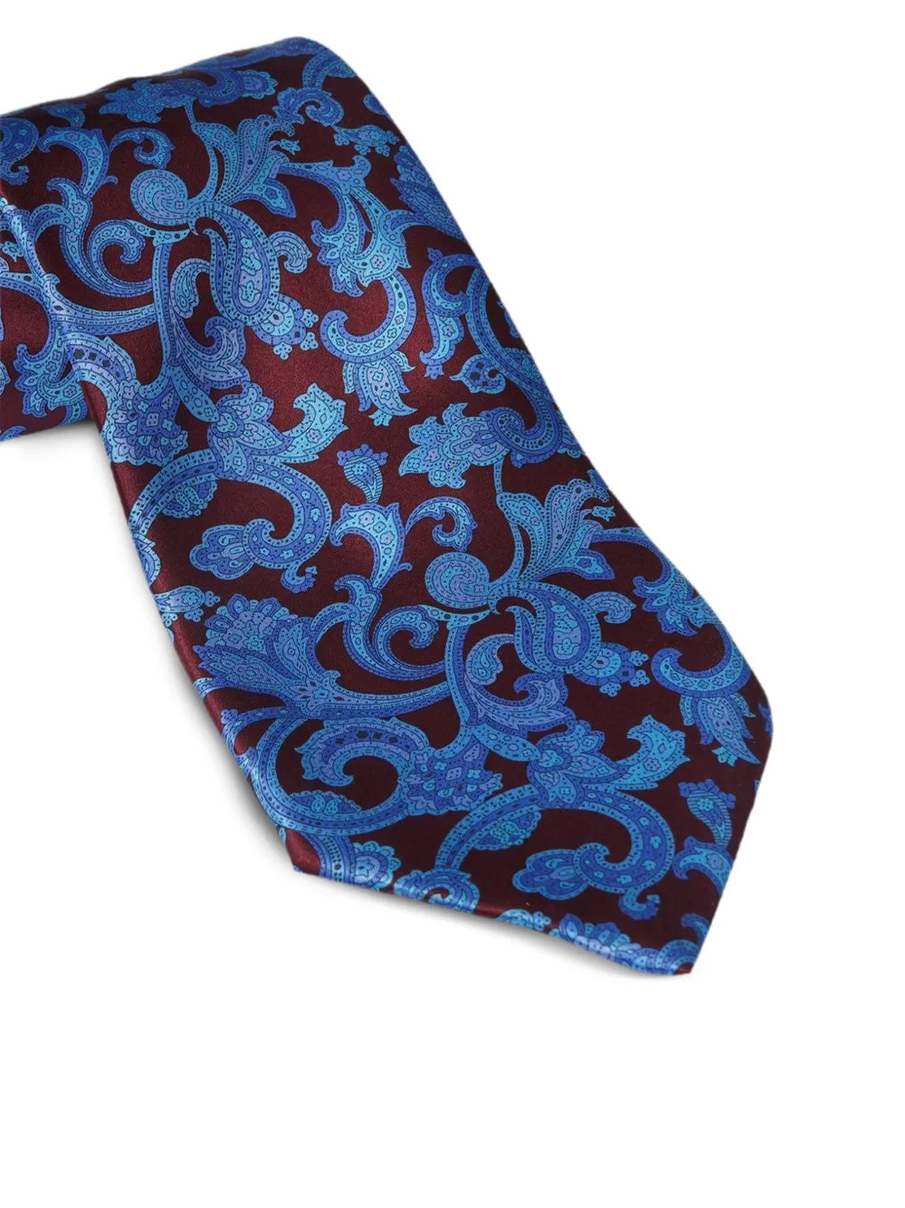 Stefano Ricci Zijden stropdas met paisley-print - Blauw