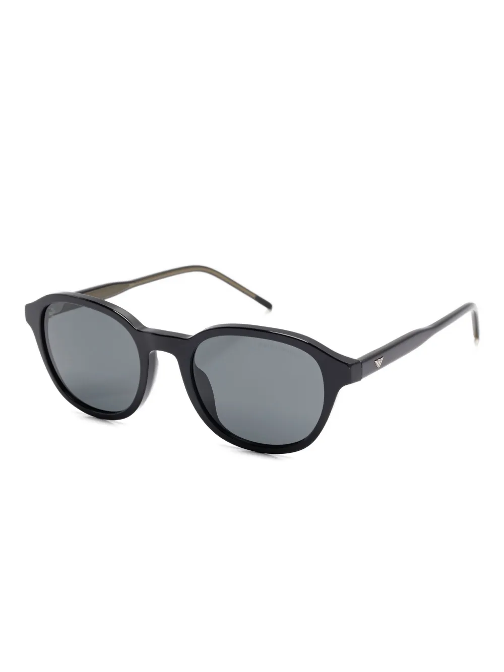 Emporio Armani Zonnebril met logoplakkaat Zwart