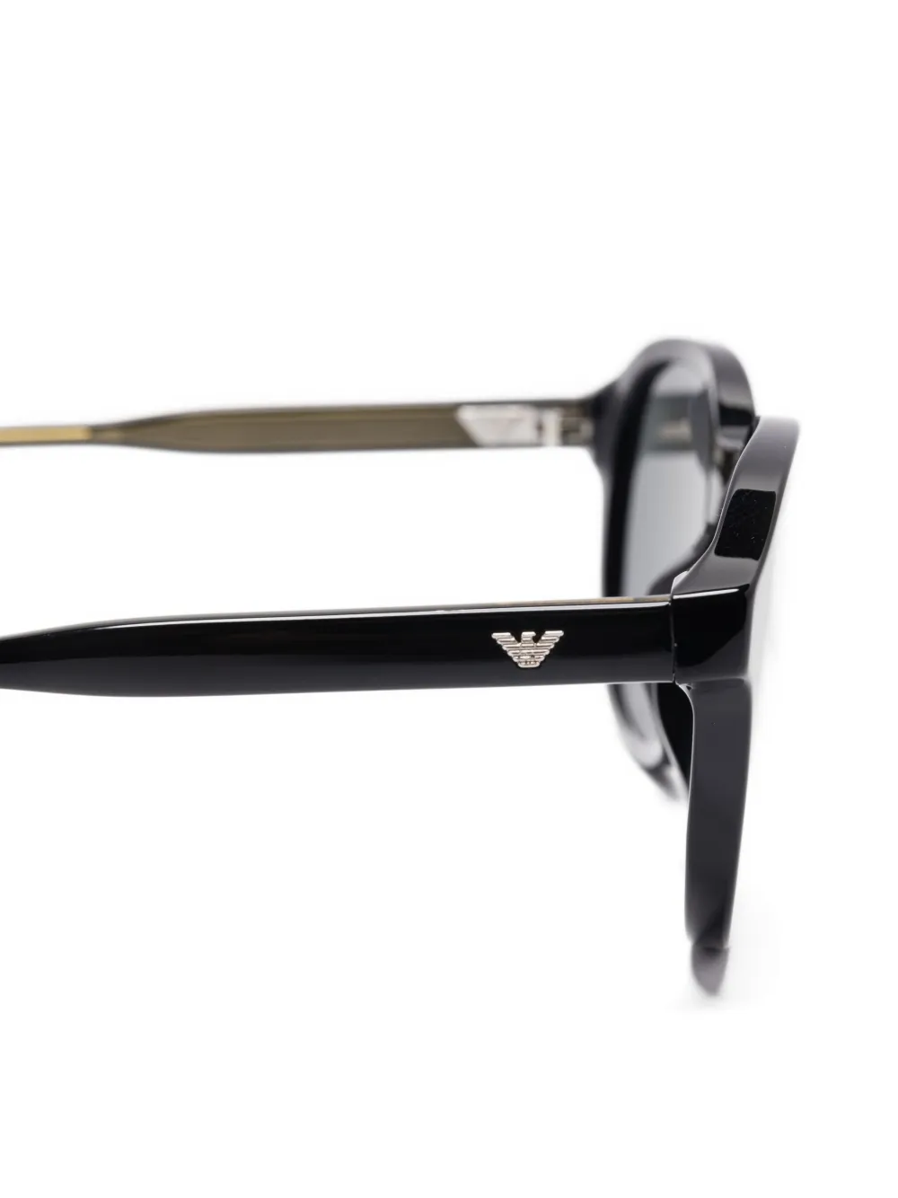Emporio Armani Zonnebril met logoplakkaat Zwart