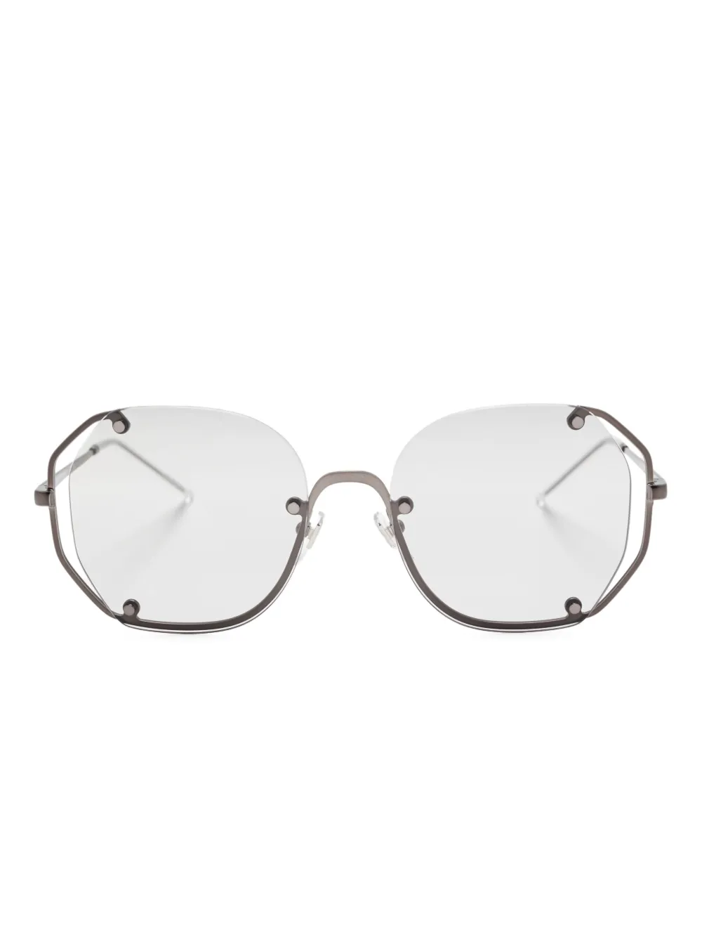 Emporio Armani geometric-frame sunglasses Grijs