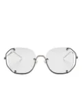 Emporio Armani geometric-frame sunglasses - Grey