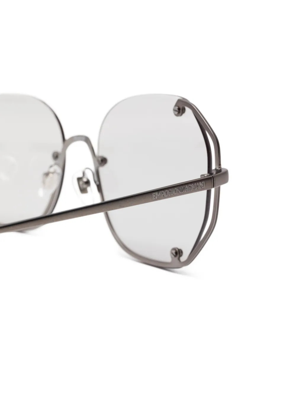 Emporio Armani geometric-frame sunglasses Grijs