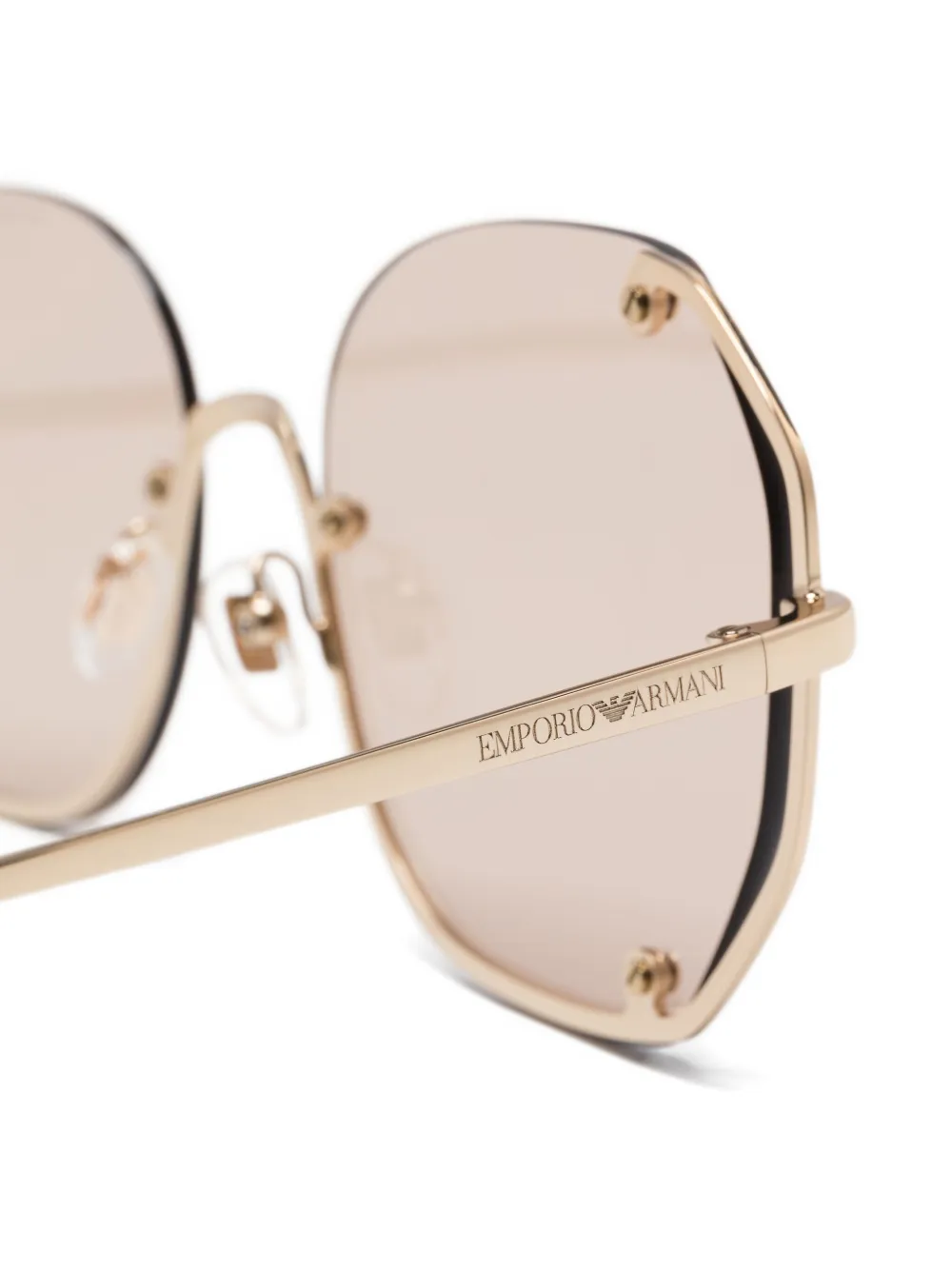 Emporio Armani geometric-frame sunglasses Goud