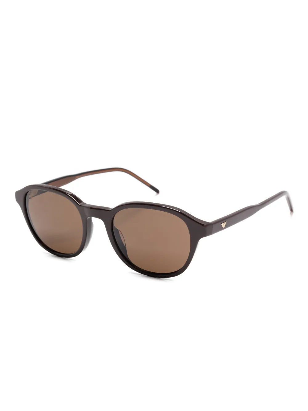 Emporio Armani Zonnebril met logoplakkaat Bruin
