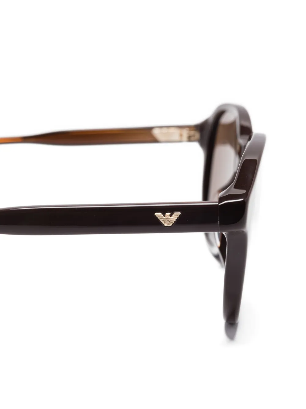 Emporio Armani Zonnebril met logoplakkaat Bruin