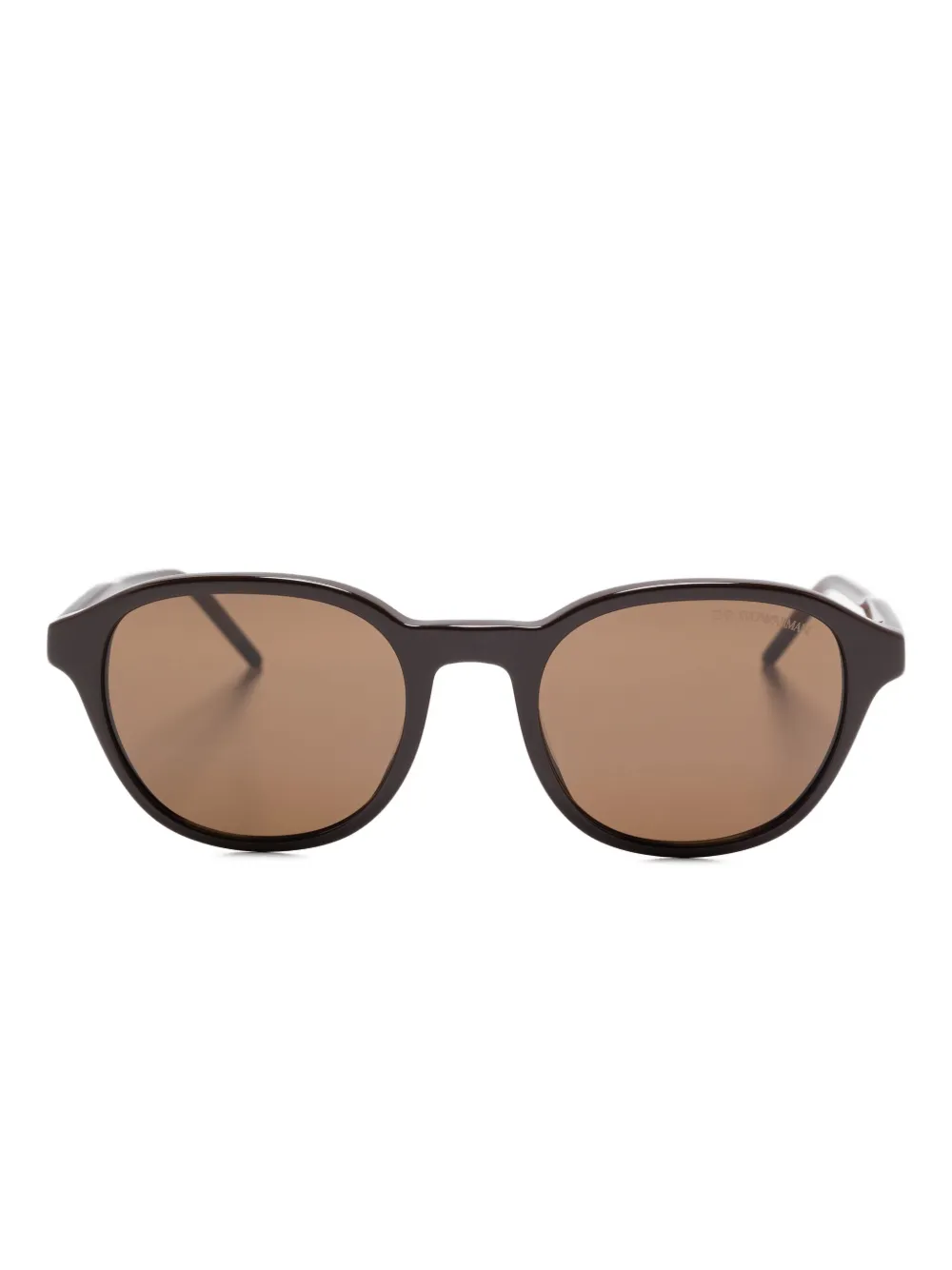 Emporio Armani Zonnebril met logoplakkaat Bruin