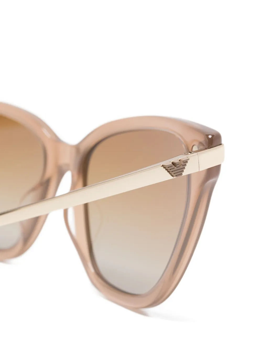 Emporio Armani Zonnebril met cat-eye montuur Bruin