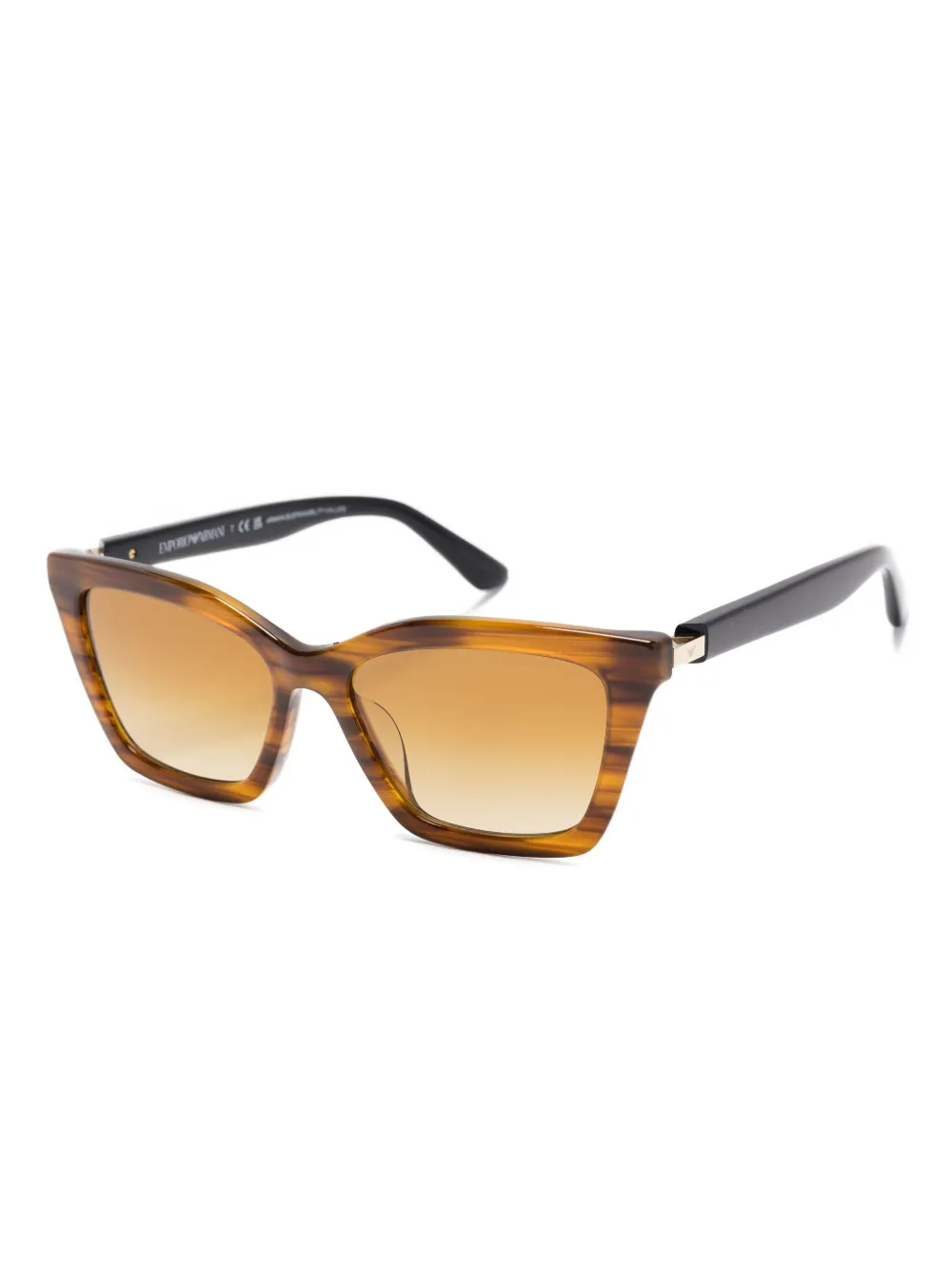 Emporio Armani striped cat-eye sunglasses Geel
