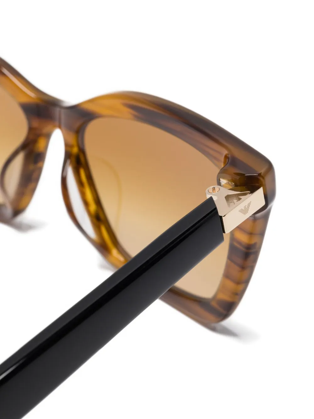 Emporio Armani striped cat-eye sunglasses Geel