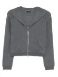 TOM FORD hooded zip-up hoodie - Grey