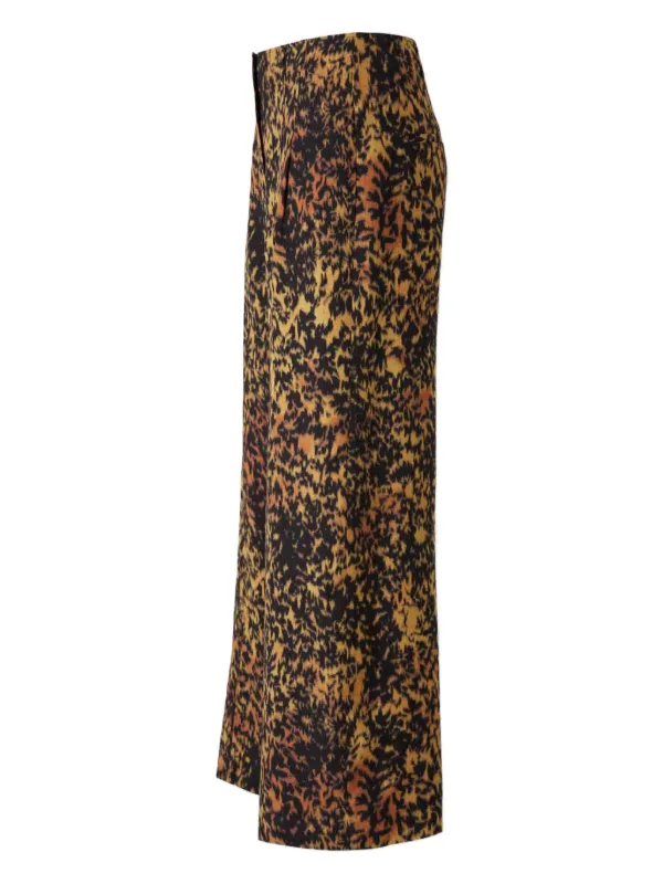 Ulla Johnson Leopard-print Trousers in Brown