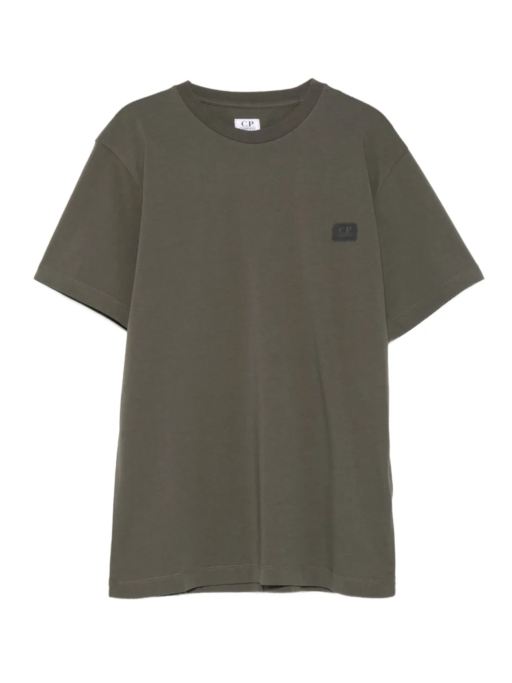 C.P. Company Kids logo-patch cotton T-shirt Groen