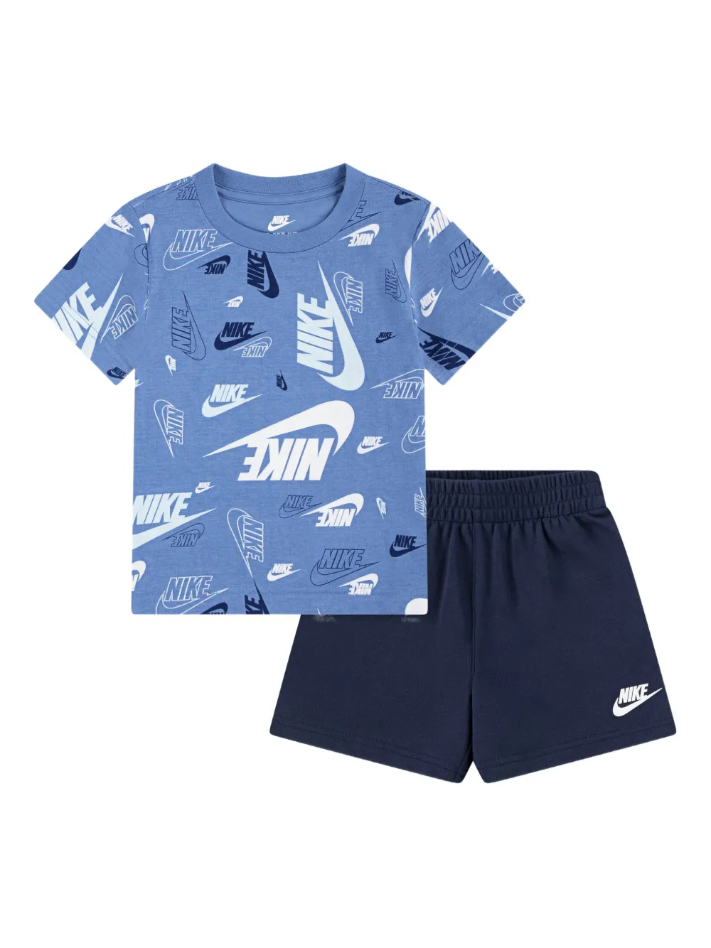 Nike Kids Twee shorts met logoprint Blauw