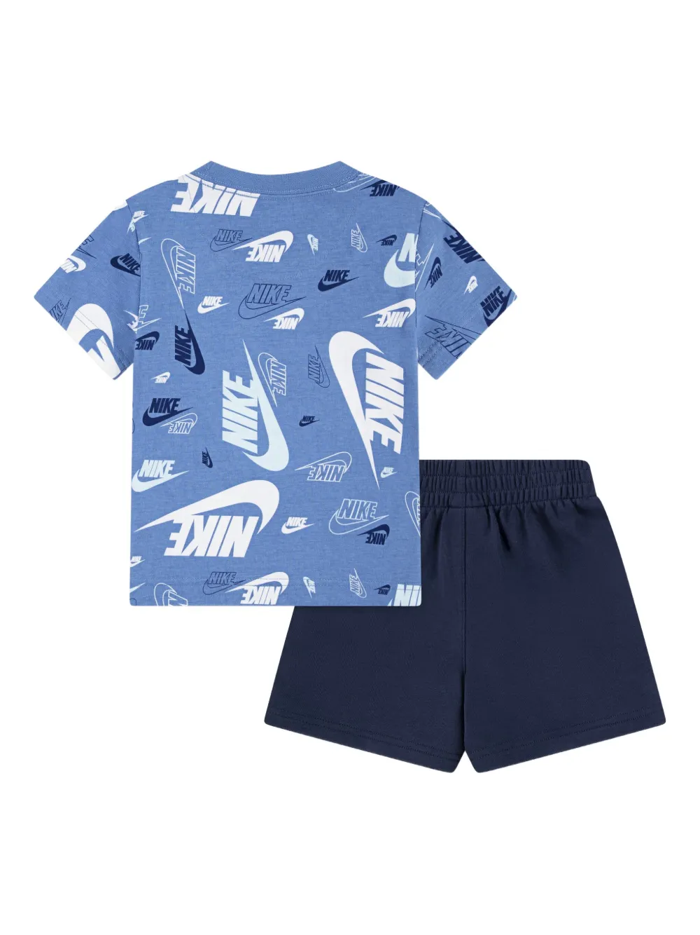 Nike Kids Twee shorts met logoprint Blauw