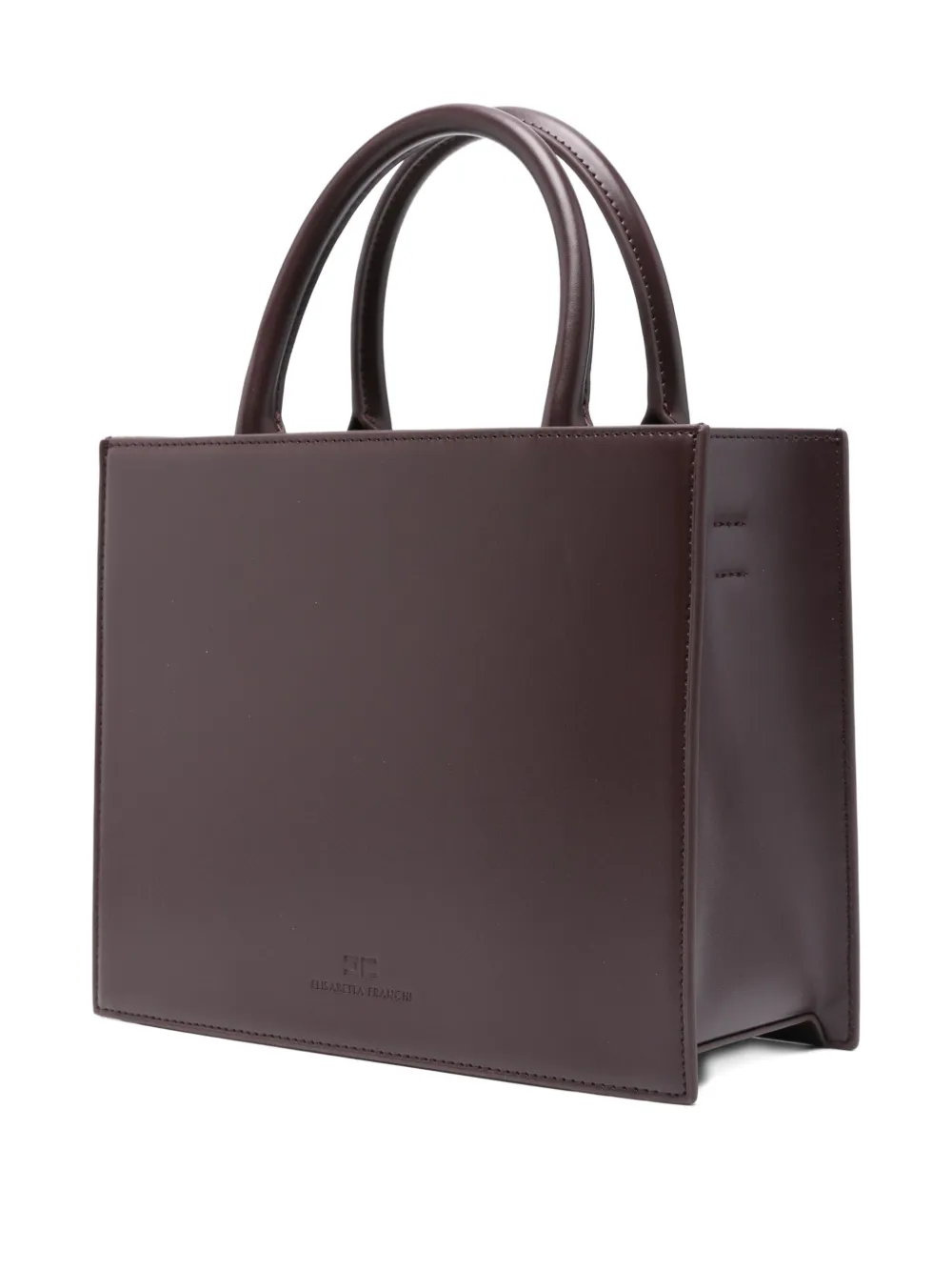 Elisabetta Franchi small logo-embossed tote bag Rood