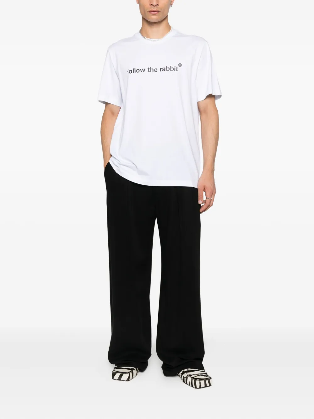 MSGM T-shirt met print Wit