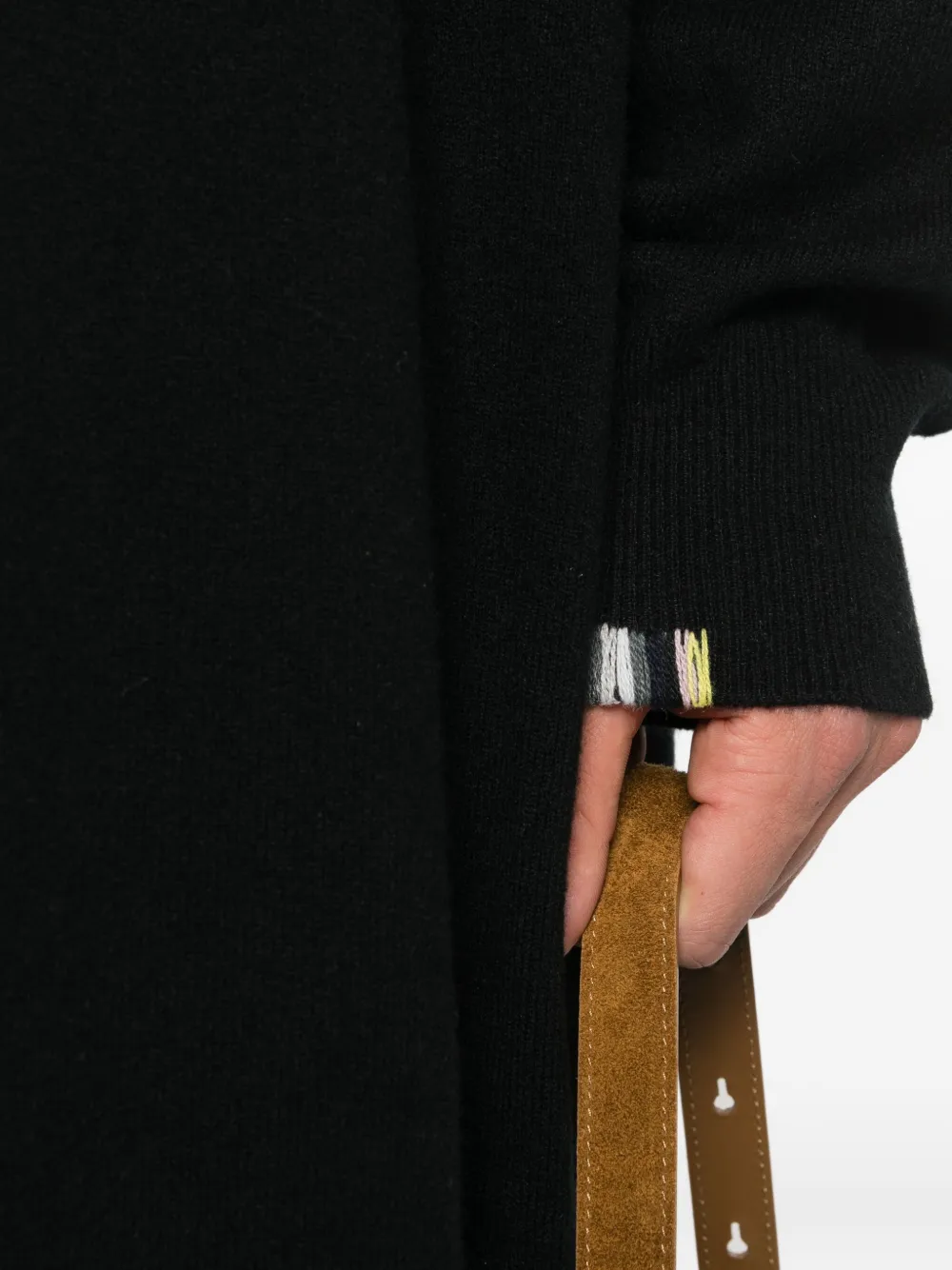 Extreme Cashmere Round-neck Ribbed Sweater Dress In Black