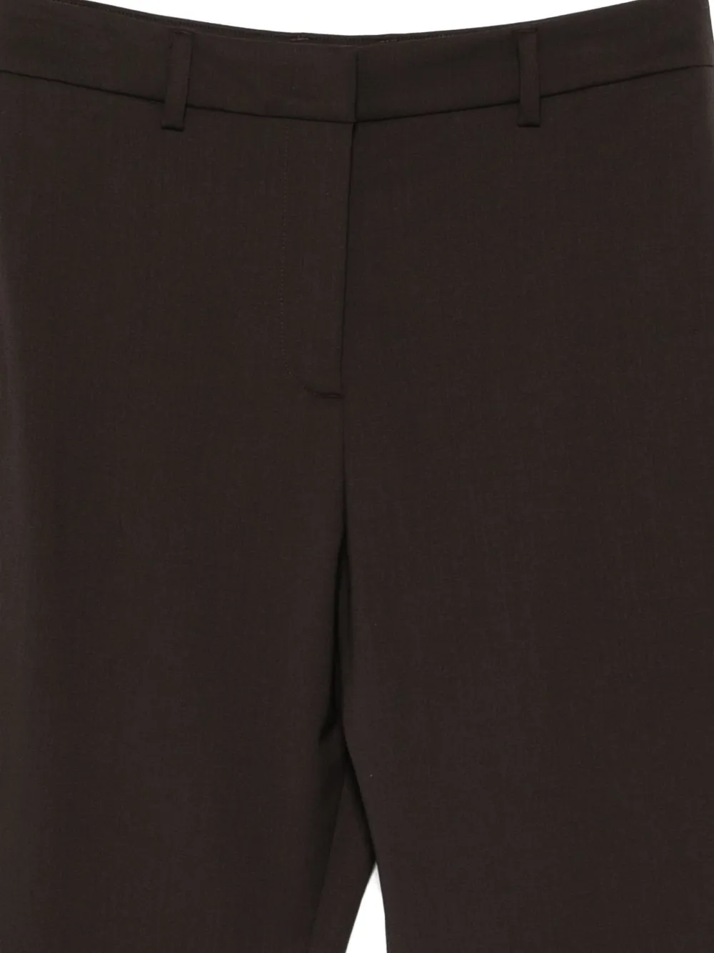 Pt Torino Pressed-crease Trousers In Brown