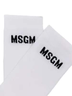 靴下・ソックス MSGM COTTON SOCKS WITH LOGO 靴下・ソックス MSGM COTTON SOCKS WITH LOGO MSGM logo-print