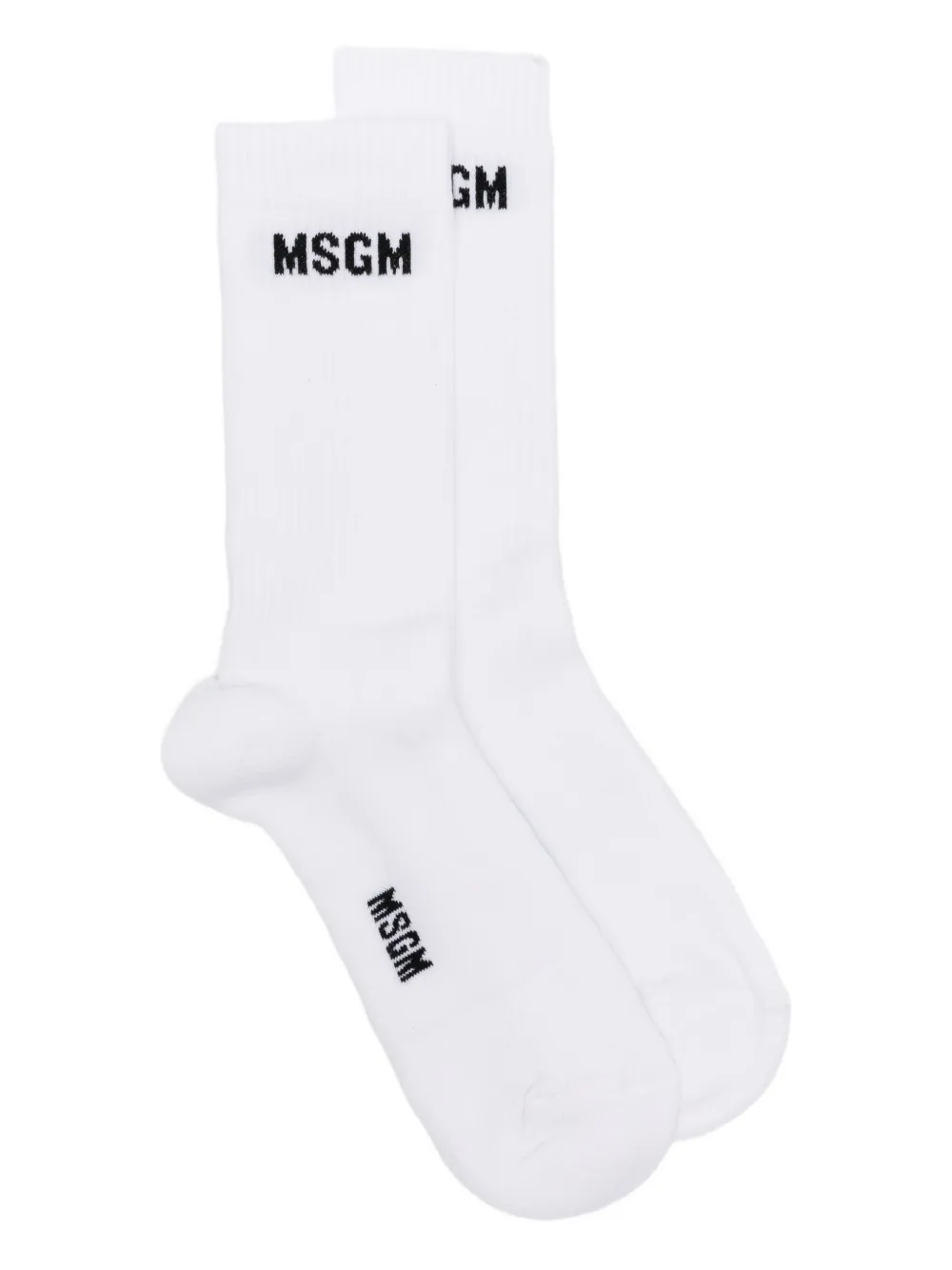 logo-jacquard cotton-blend socks