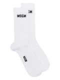 MSGM logo-jacquard cotton-blend socks - White