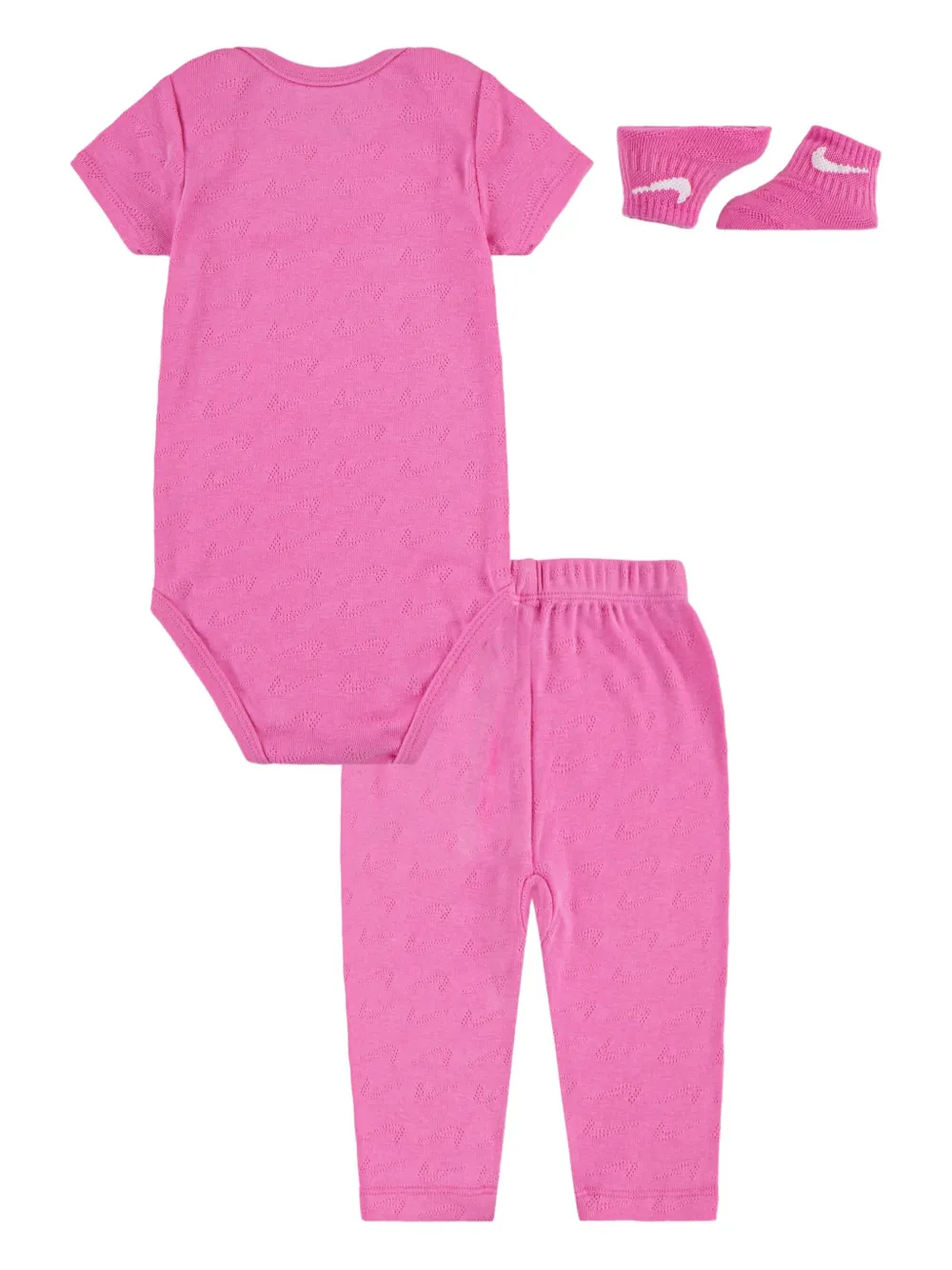Nike Kids Driedelige babyset met logopatroon Roze