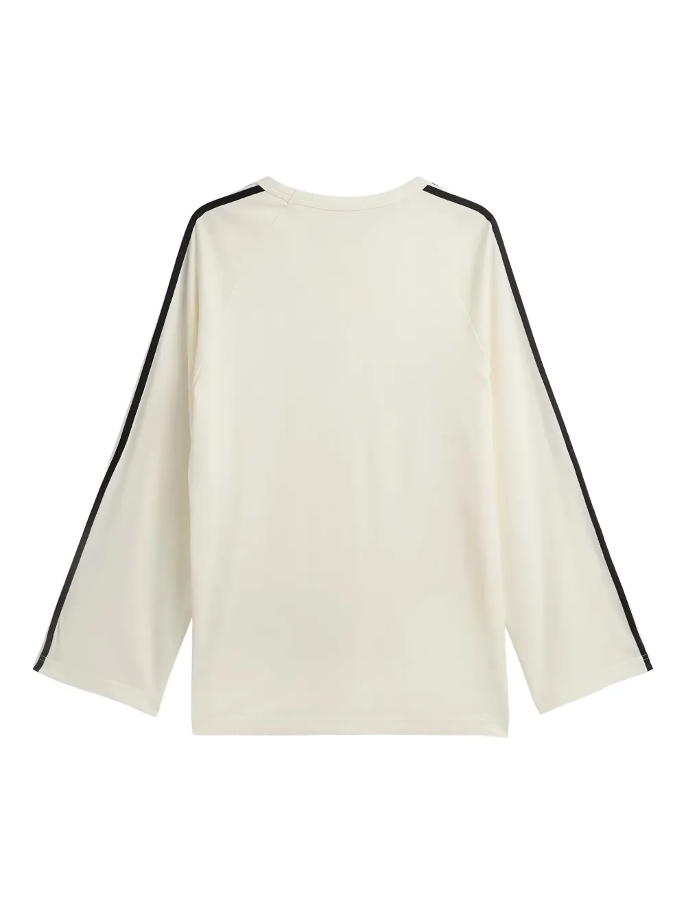 Y-3 Stripe-detail Long-sleeve T-shirt In Gray