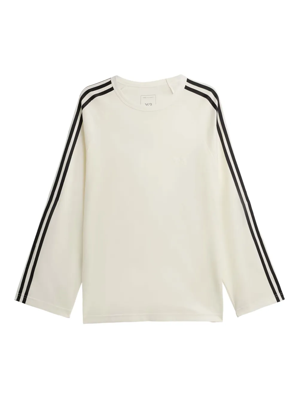 Y-3 Stripe-detail Long-sleeve T-shirt In Gray