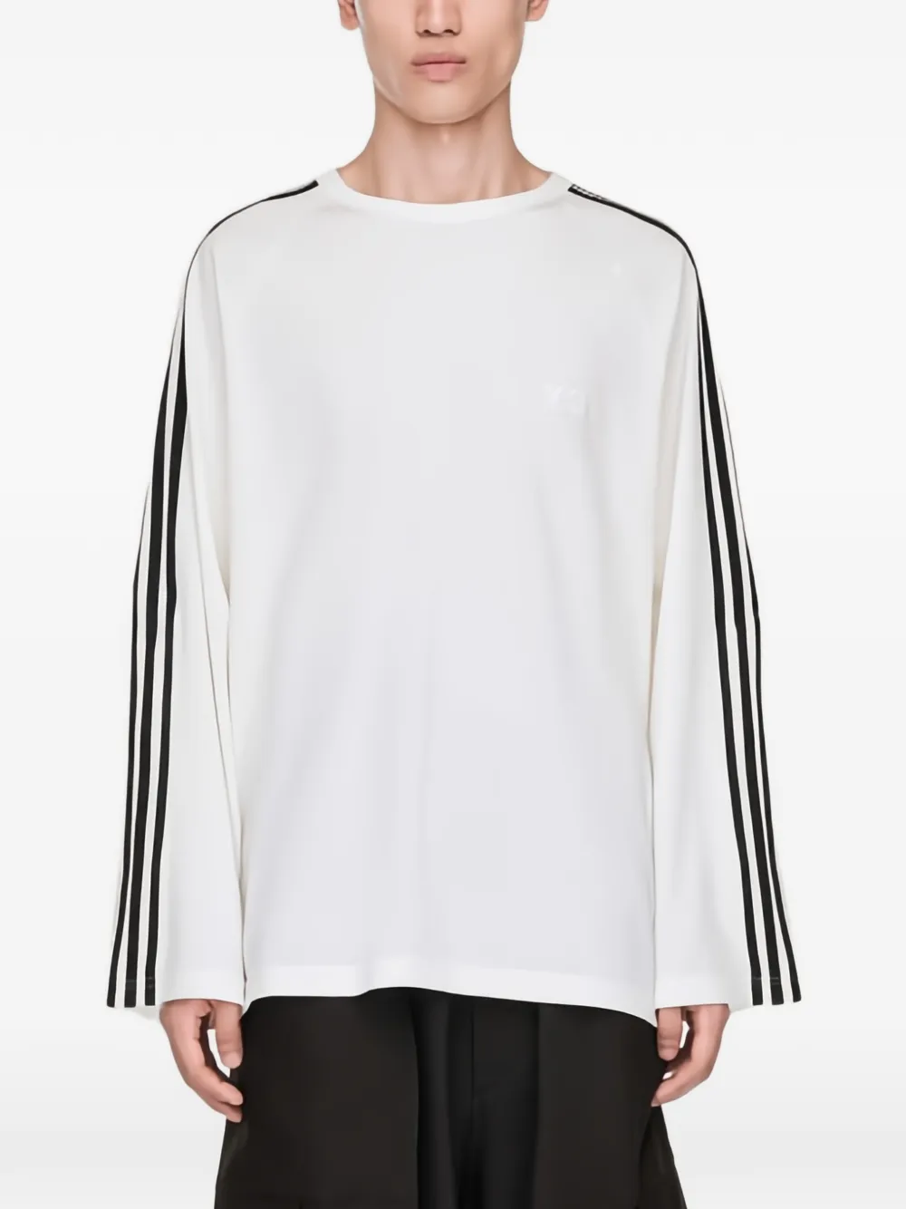 Y-3 stripe-detail long-sleeve T-shirt