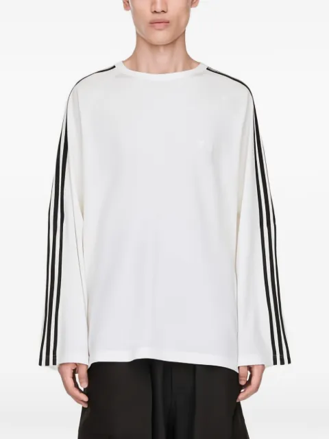 Y-3 playera manga larga con rayas estampadas