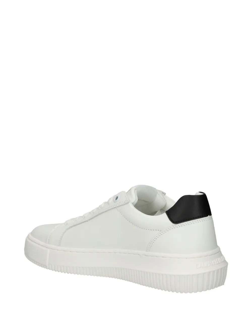 Calvin Klein Jeans logo-detail leather sneakers White