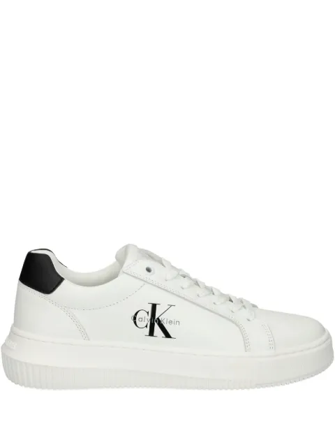 Calvin Klein Jeans logo-detail leather sneakers