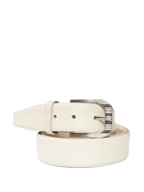 Brunello Cucinelli leather textured buckle belt