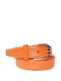 Brunello Cucinelli pebbled-leather buckle belt - Orange