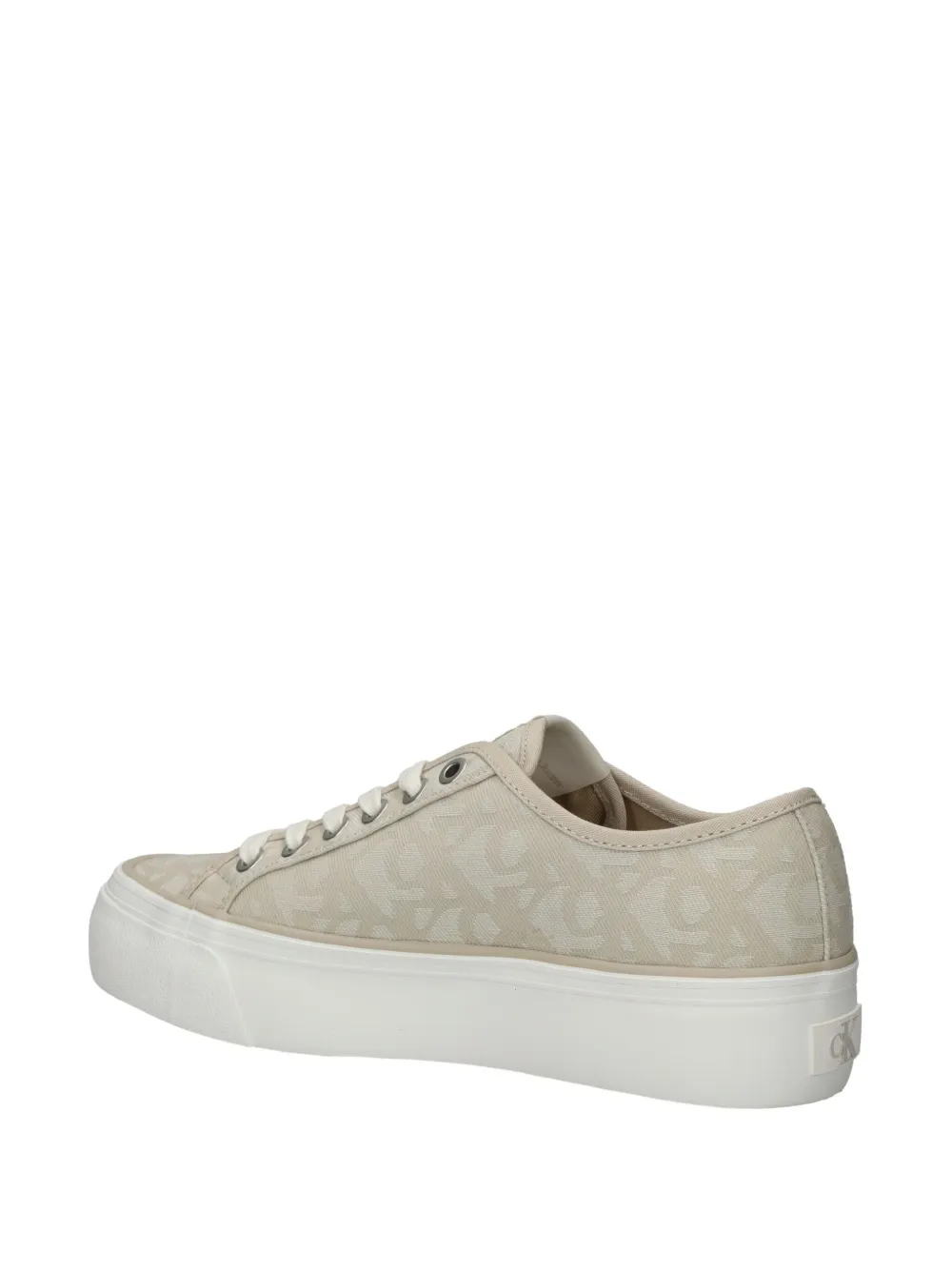 Calvin Klein Jeans platform logo low-top sneakers Neutrals