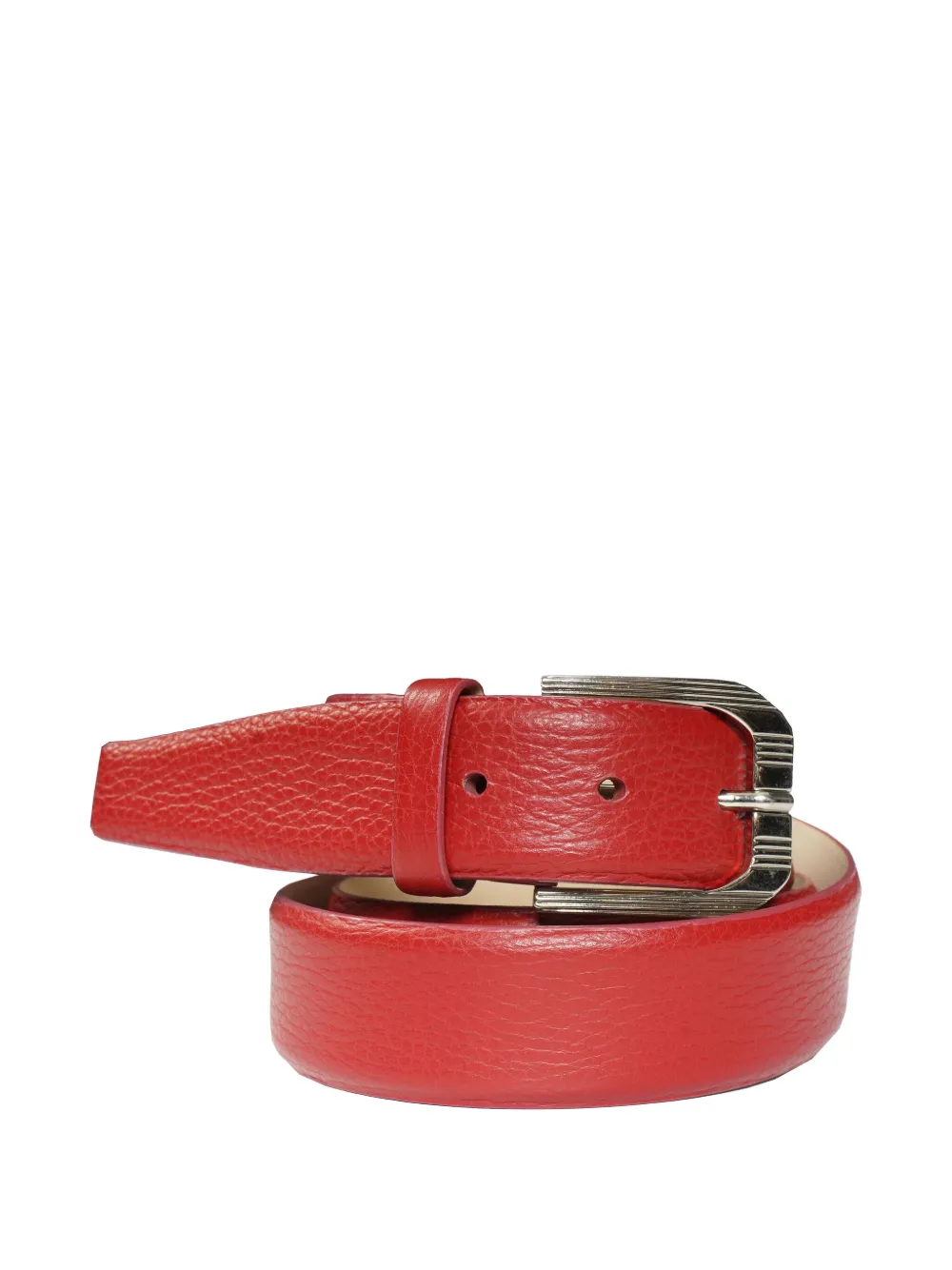 Brunello Cucinelli Leren riem met textuur - Beige