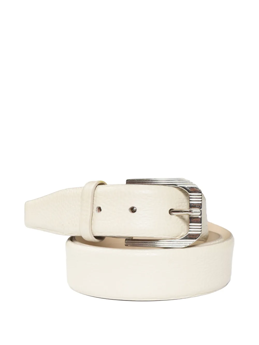 Brunello Cucinelli Leren riem met textuur Beige