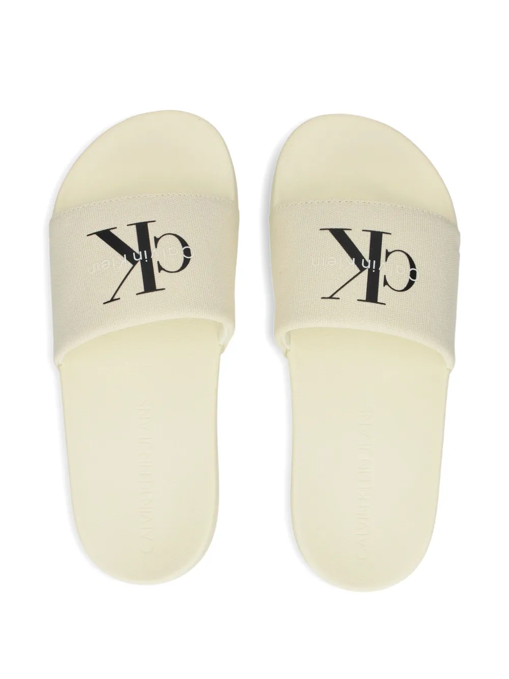 Calvin Klein Jeans logo-embellished slides Neutrals