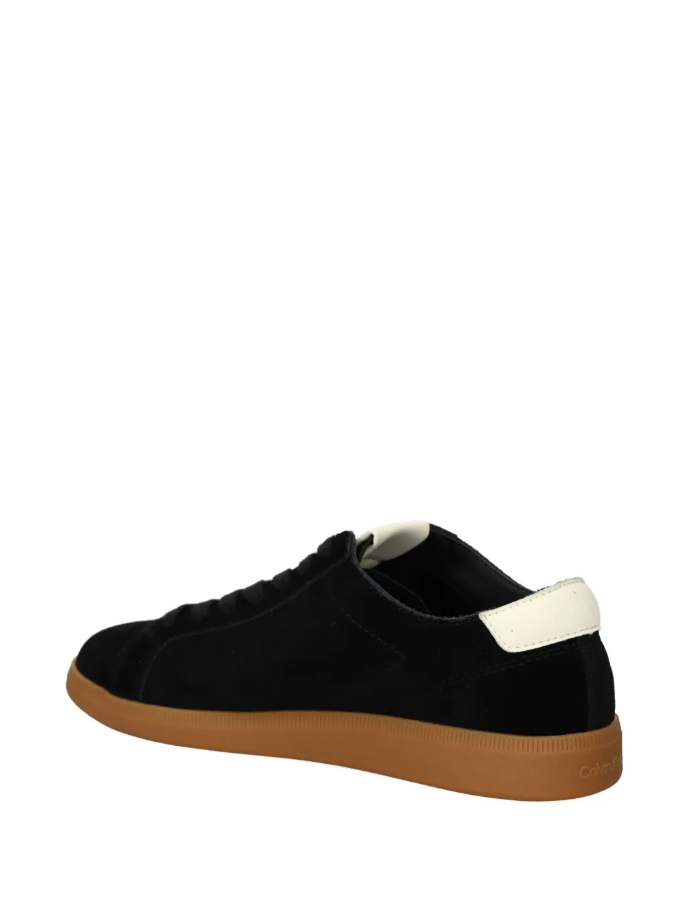 Calvin Klein Jeans logo-detail suede sneakers Black